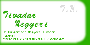 tivadar megyeri business card